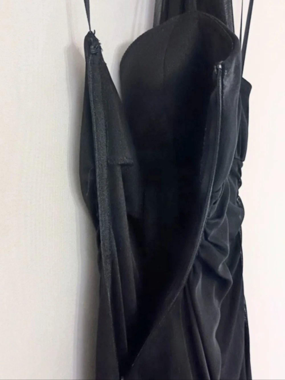 Vintage Y2K 2000s Blondie Nites Juniors Black Halter Prom Dress Ruffles - Picture 8 of 9